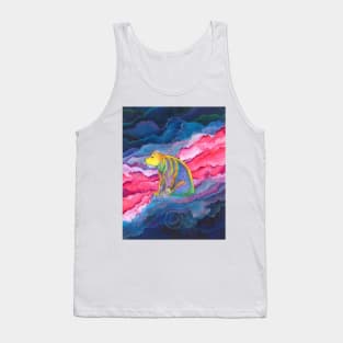 Cosmic trippy rainbow bear astral projection inspired Tank Top